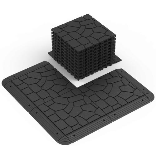 Stone texture Plastic Interlocking Deck Tiles,44PCS,12"x12"Square Waterproof Outdoor All Weather Use, Outdoor and Indoor Patio Decking Tiles Stone texture Plastic Interlocking Deck Tiles,44PCS,12"x12"Square Waterproof Outdoor All Weather Use, Outdoor and Indoor Patio Decking Tiles