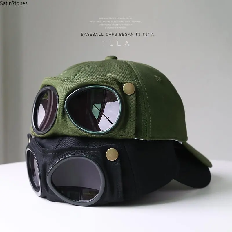 Men's Korean-Style Pilot Baseball Cap - Personalized Glasses-Ready, Curved Visor, Casual Style, Sunshade for Spring & Summer, Fitted Hat, Mens Gifts, Accessories Adults