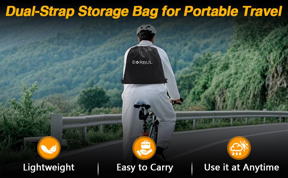 Waterproof Bicycle Cover with Windproof Buckle, Portable Handle, Indoor Outdoor Sun Protection Dust Proof, 1 Piece