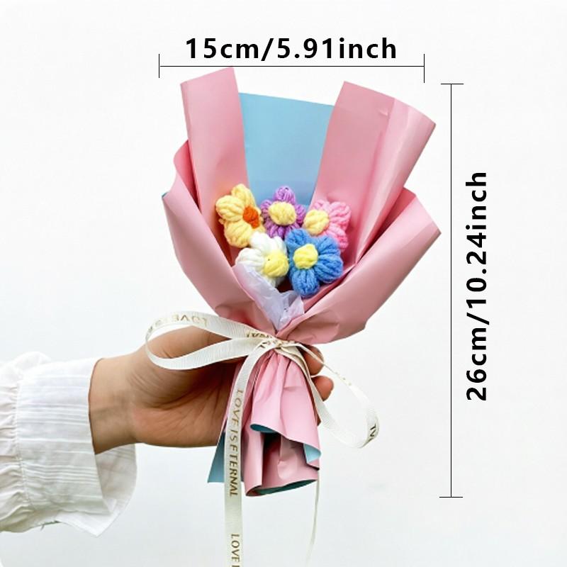 Creative Knitted Bouquet Gift, Mother's Day Valentine's Day Special Occasion Decorative Flower Arrangement, Unique Present Idea