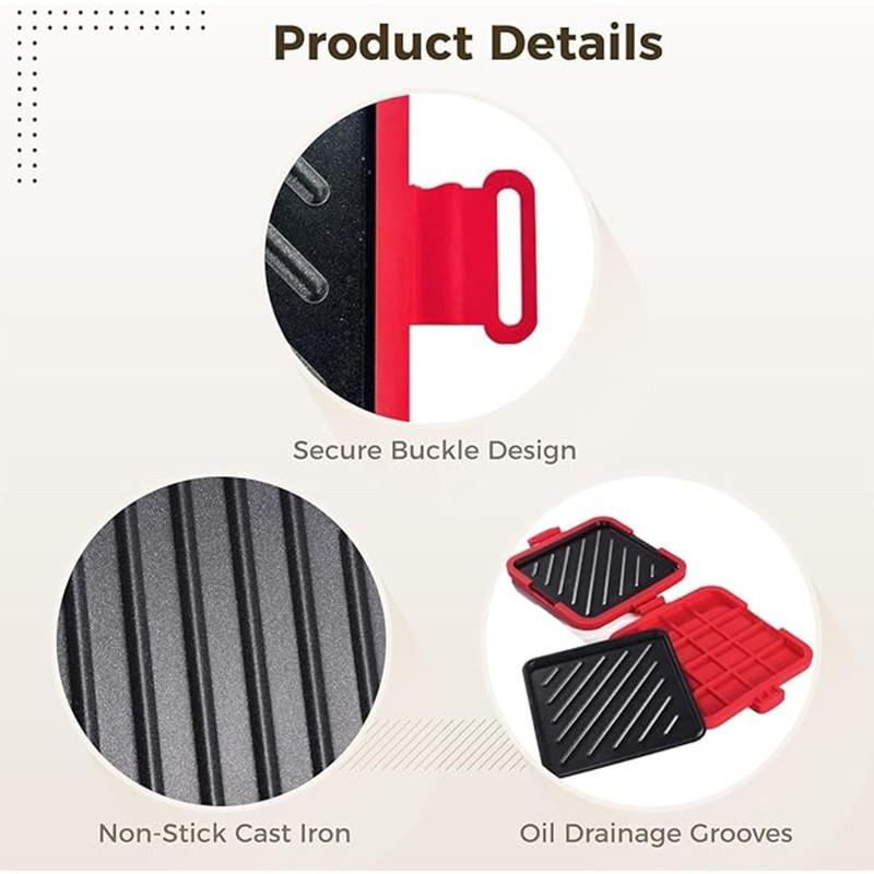 Sandwich Maker with Butter Knife, Microwave Bread Toaster, Quick and Time-Saving Panini Machine, Dishwasher Safe and Microwave Safe