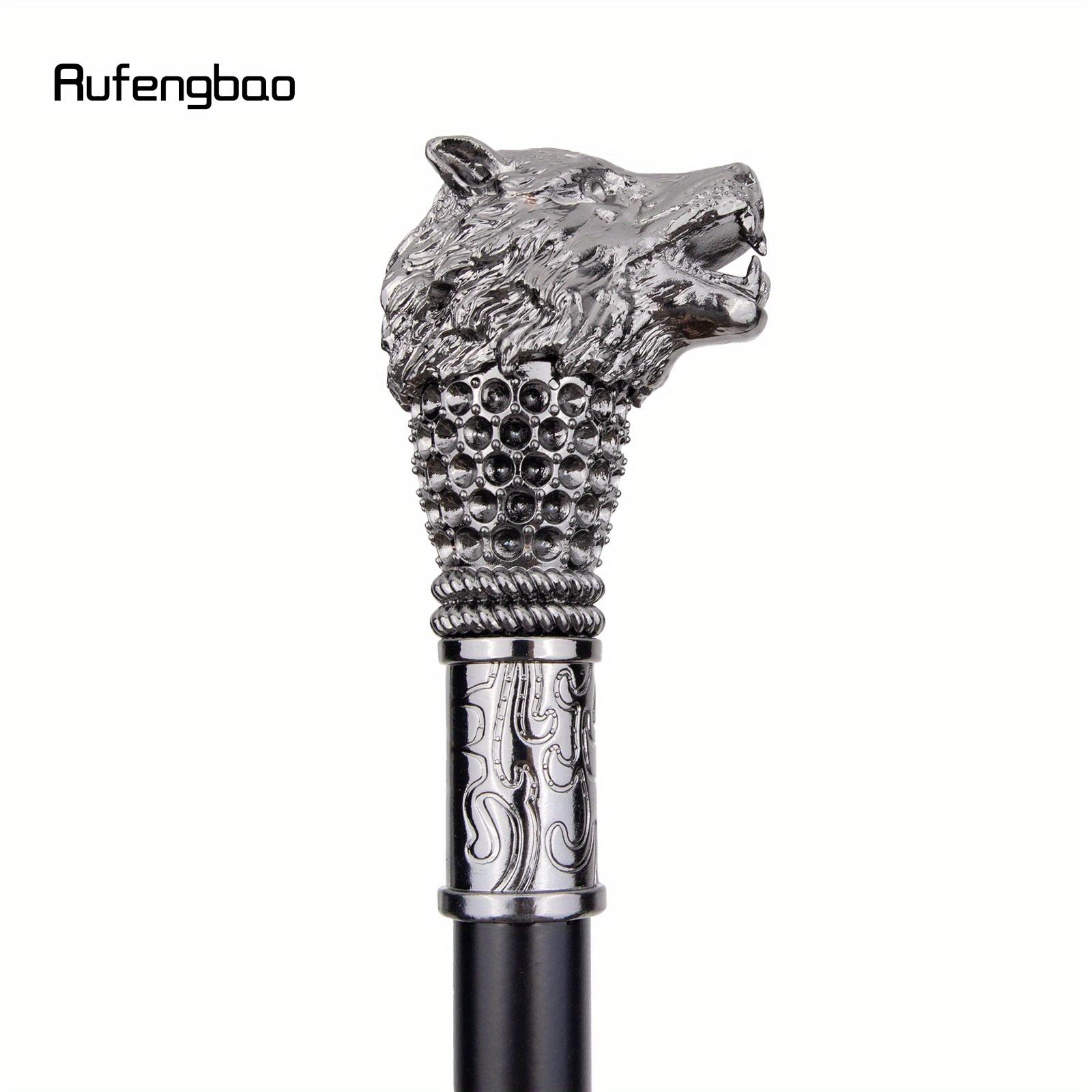 Silver Wolf Fashion Stick Decorative Stick Cospaly Vintage Party Fashionable Cane Crosier 91cm