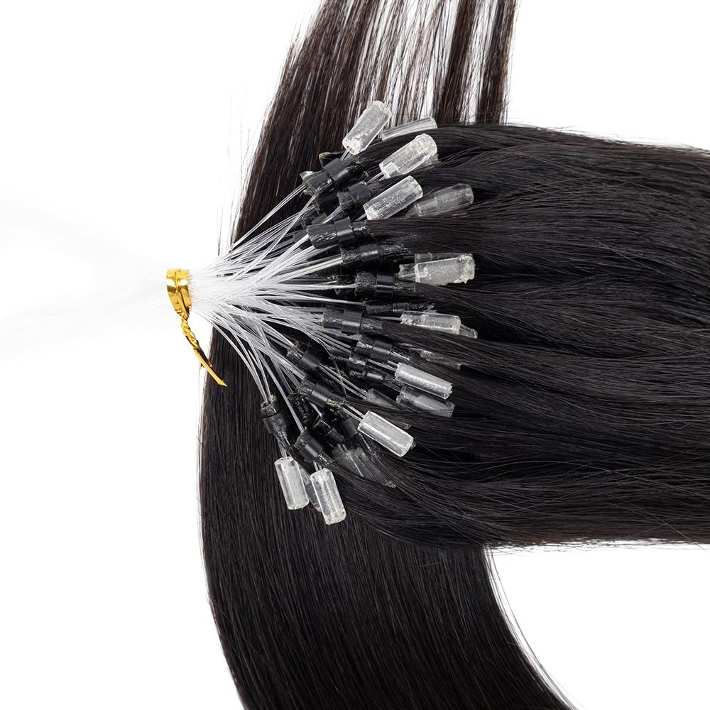 30g  99J  Microloop Beads Hair Extensions In Nano Ring Links Human Hair, 9 Colors Natural Straight Hair for Women, 30.48-60.96 cm, Add Volume&Length, Blonde Brown Black European Hair, 50 Strands/pack Micro Beads Link Hair Extension