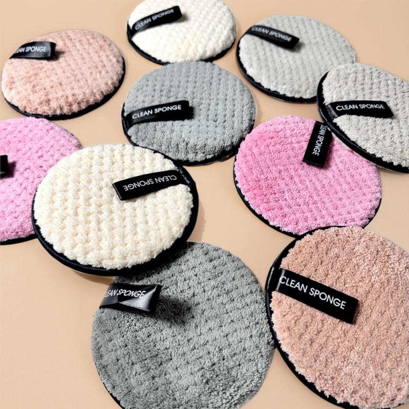5-Piece Makeup Remover Pads Reusable Dual-Sided Soft Cleaning Towels Washable Face Pad Beauty Care Tool Set
