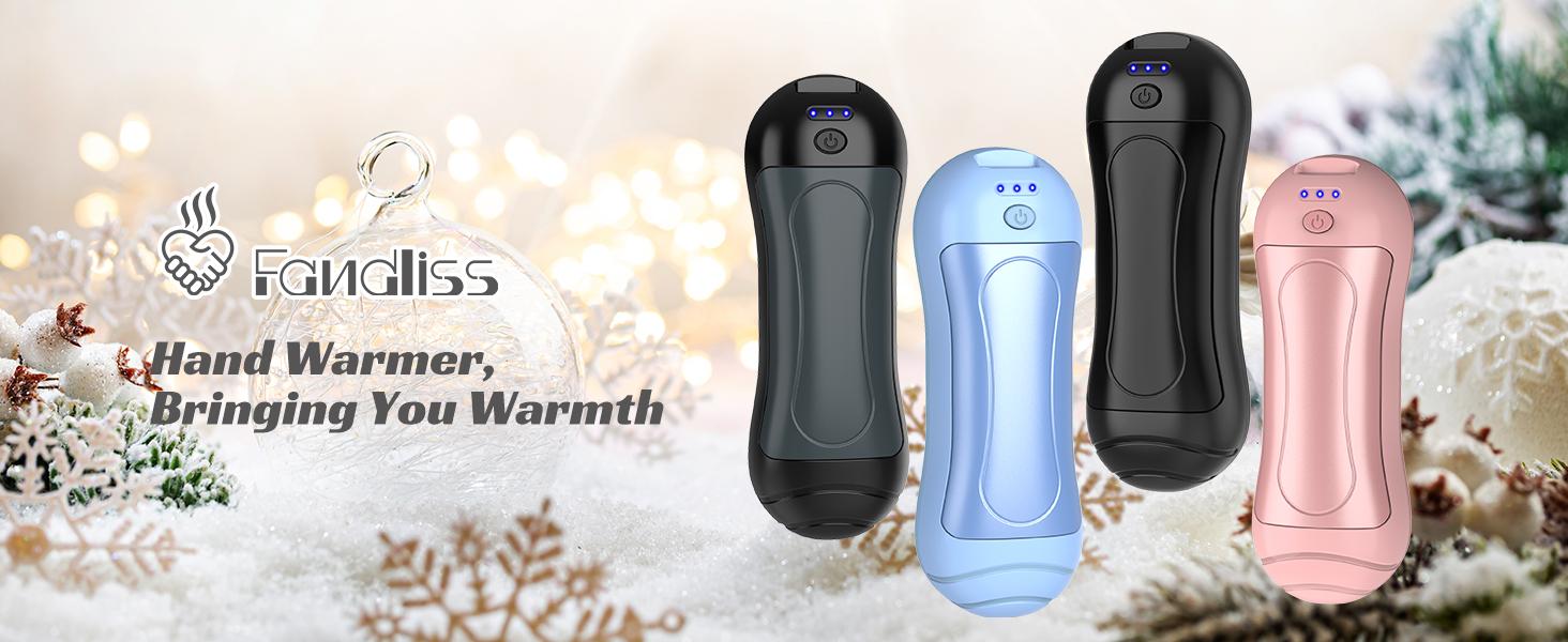 2 Pack Hand Warmers  heater  - Portable Pocket Warmer with 3 Heating Modes, Rechargeable 6000mAh, Reusable for Outdoor Sports/Camping/Hiking/Travel