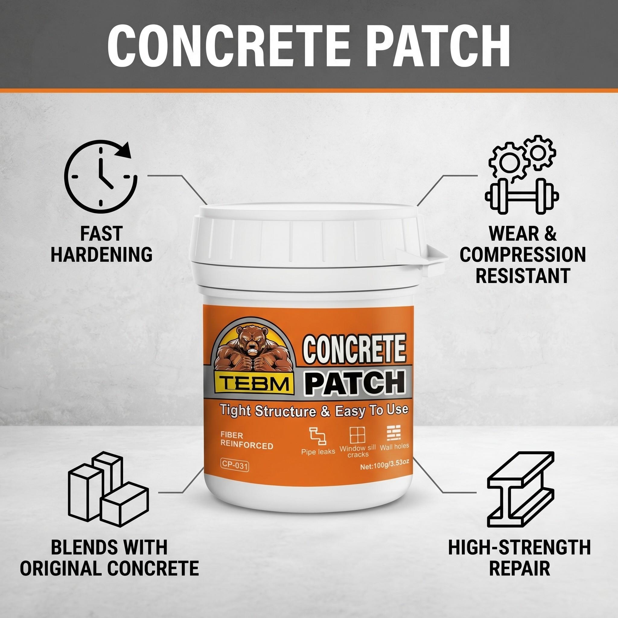 Industrial Grade Cement Crack Filler, Non-Shrinking, Smooth Seamless Finish, Weatherproof, Waterproof, Ideal for Foundation Repair, Concrete Restoration
