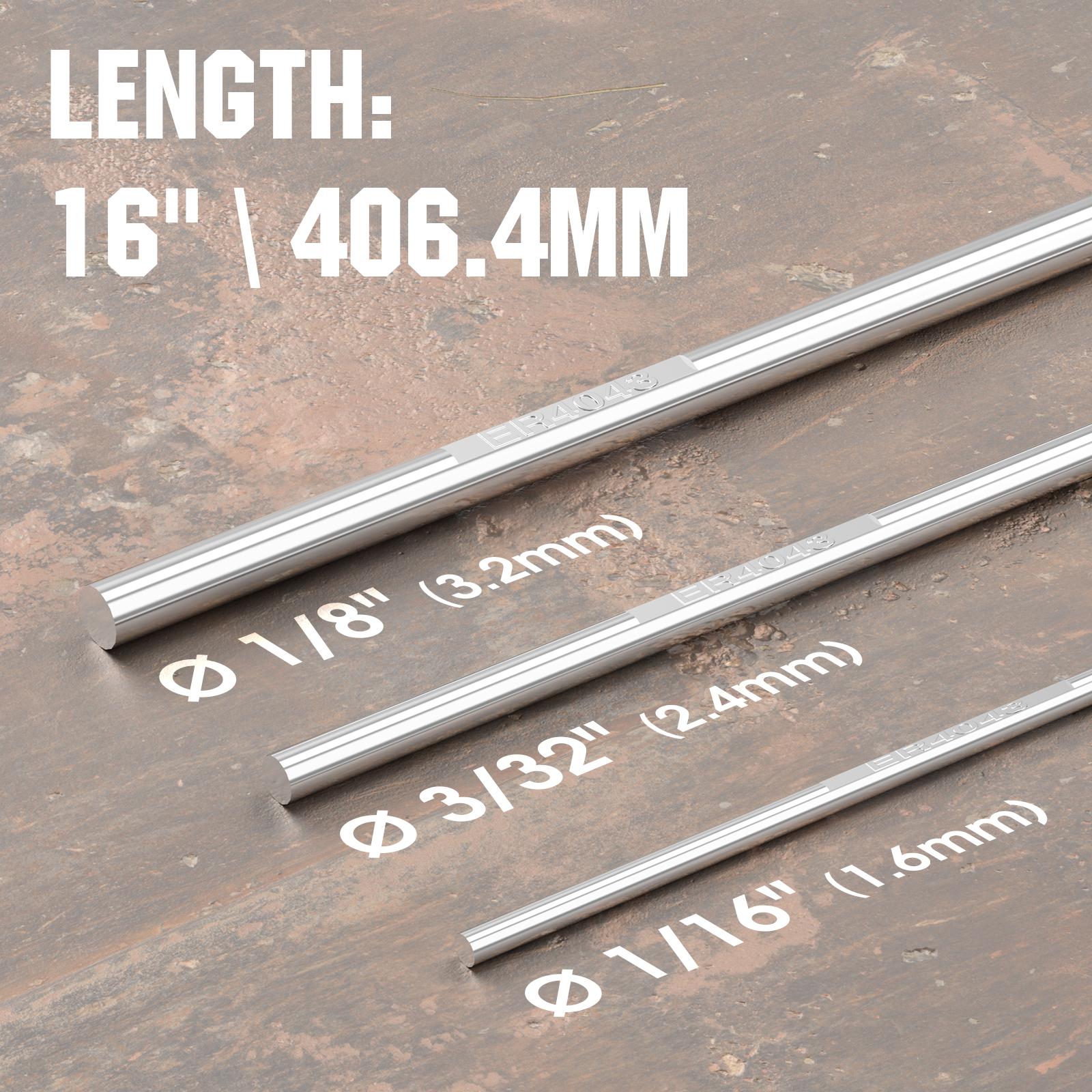 YESWELDER ER4043 Aluminum TIG Welding Rod 5LB 1/8" 1/16" 3/32" x 16" TIG Filler Rod YESWELDER ER4043 Aluminum TIG Welding Rod 5LB 1/8" 1/16" 3/32" x 16" TIG Filler Rod