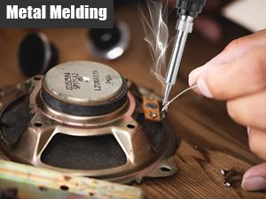 Soldering Iron Kit, 60W Soldering Iron with 5pc Interchangeable Tips, 10-in-1 Adjustable Temperature Solder Welding Tools, Fast Heating, Electronic Repair, 110V