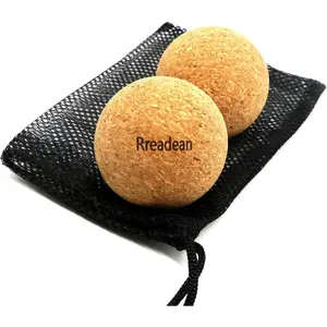 Cork Massage Balls for Fascia Release After Exercise, Yoga,Trigger Point Therapy, Relax Muscles, and Relieve Stress,Set of 2 Classic 2.4 Inch Cork Massage Balls
