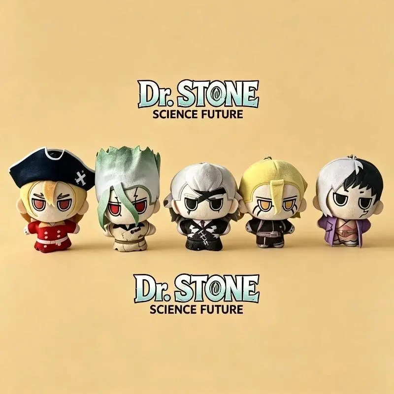 Dr. STONE Plush Senku Ishigami Gen Asagiri Hyoga Chrome Soft Stuffed Doll Anime Characters Plushies for Fans Kids Birthday Gift