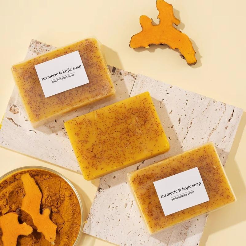 AGICEA Kojic Turmeric Face Soap, Kojic Soap, Face Cleansing Soap, Turmeric Face and Body Soap, Kojic Face and Body Soap
