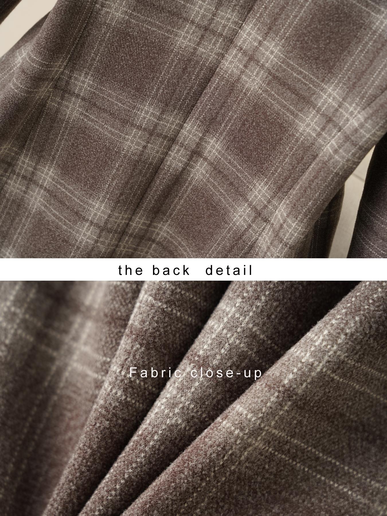 Women's Plaid Wool Blend Jacket, Fitted Long Sleeve Coat for Autumn Winter, Fashionable Commuter Outerwear, Warm Office Wear, Trendy Blazer