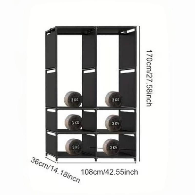 Home Floor-Standing Hat Rack, Simple Wardrobe for Bedroom, Multi-Layer Large Capacity Closet, Dust-Proof Storage Shelf for Dormitory