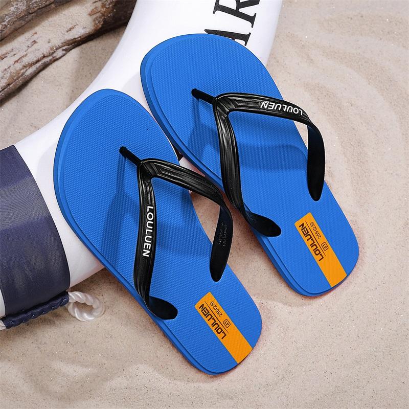 Men's Casual Flip-Flops, Lightweight PVC Sandals, Soft Non-Slip Beach Shoes, Comfortable Indoor Outdoor Slippers, Summer Footwear