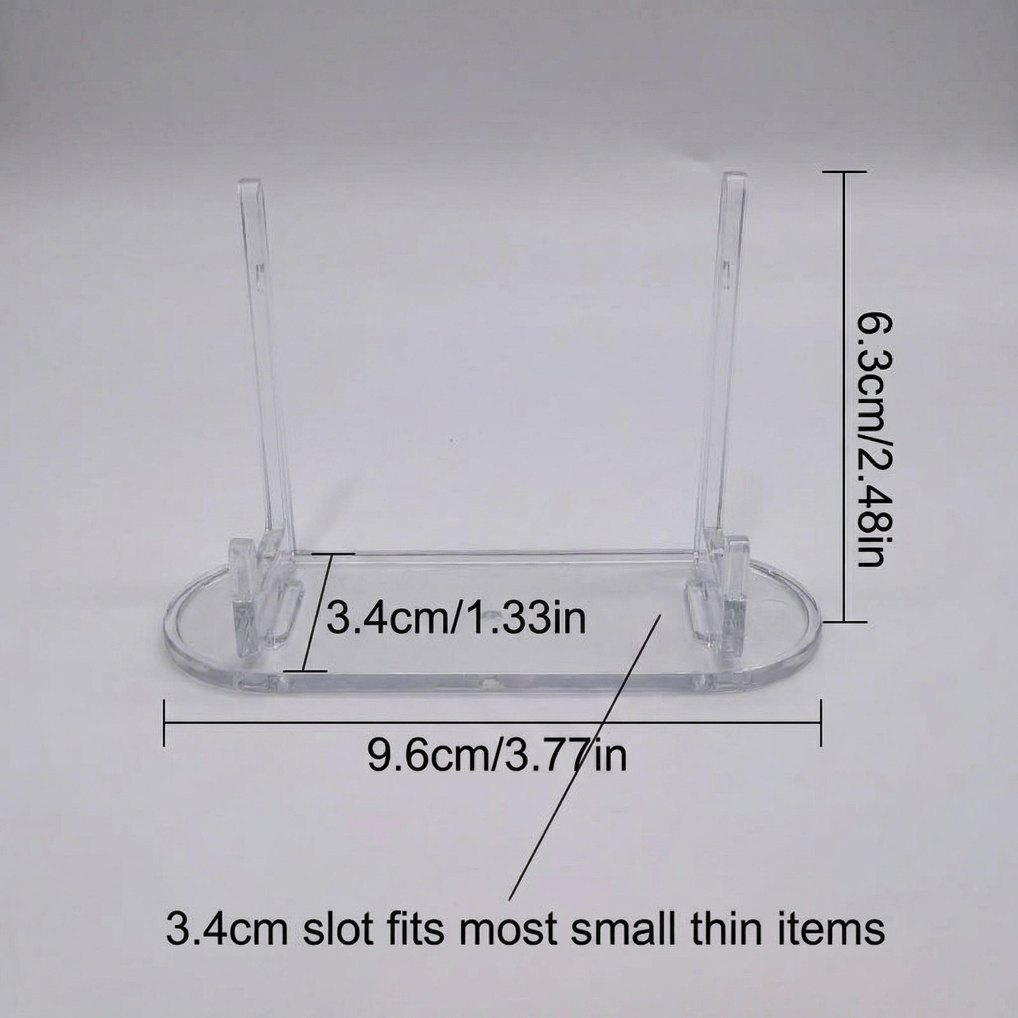 12-Piece Card Badge Display Storage Rack, Transparent Stand Desktop Organizer, Business Card Holder, Poker Deck Rack, Room Decoration Gift