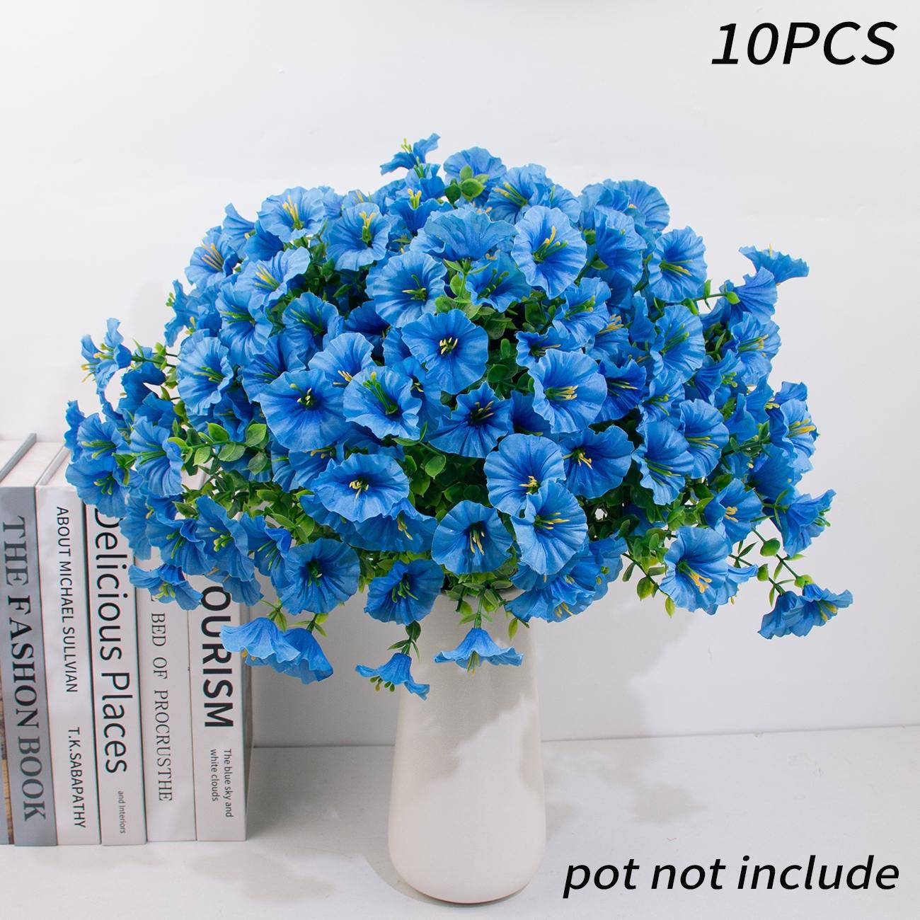 Artificial Potted Plant, 10pcs Faux Flower with UV Protective Function, Decorative Flower for Outdoor Home Flowerpot Porch Terrace Decoration #GLOBAL PICKS