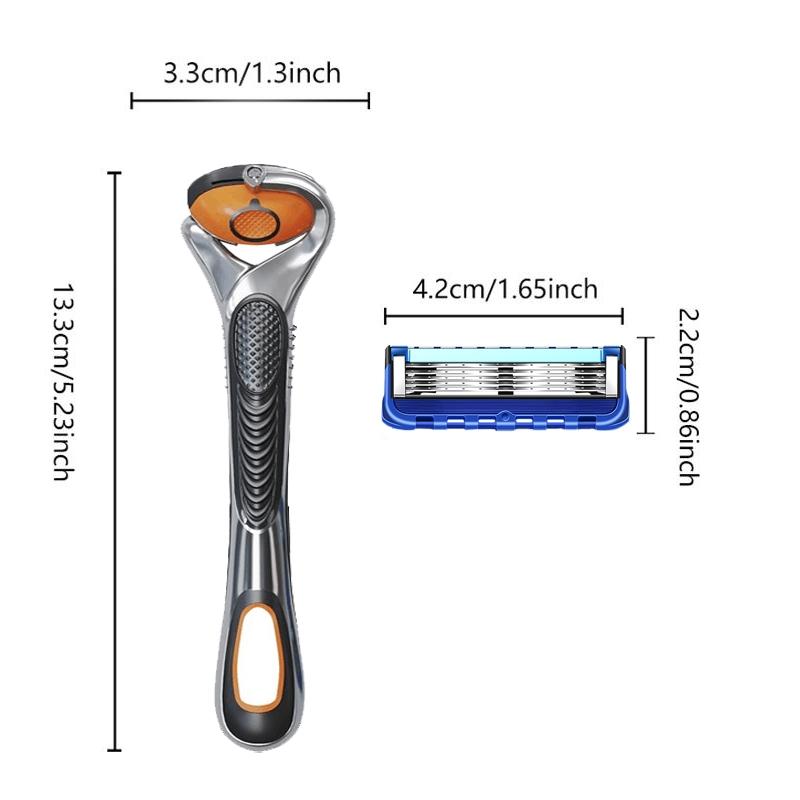 Men's Shaving Razor Set, 24 Replacement Blades, Sharp Stainless Steel Blade Handles, Skin-Friendly Design, Men's Grooming Essentials