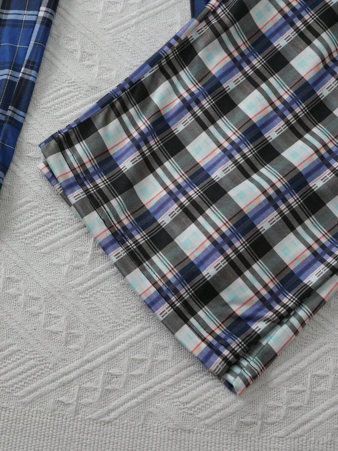 Three-Pack Men's Casual Home Wear Pants, Plaid Print Long Sleepwear, Comfortable for Spring & Fall, Ideal for Gifting