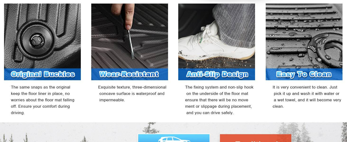 Floor Mats & Cargo Liner Set for Honda CRV CR-V 2012-2016 LX, SE & EX (Not Fit EX-L & Touring Models)| All-Weather Protection Floor Liners (1st & 2nd Row) + Trunk Mat | Black Full Set CRV Accessories Floor Mats & Cargo Liner Set for Honda CRV CR-V 2012-2016 LX, SE & EX (Not Fit EX-L & Touring Models)| All-Weather Protection Floor Liners (1st & 2nd Row) + Trunk Mat | Black Full Set CRV Accessories