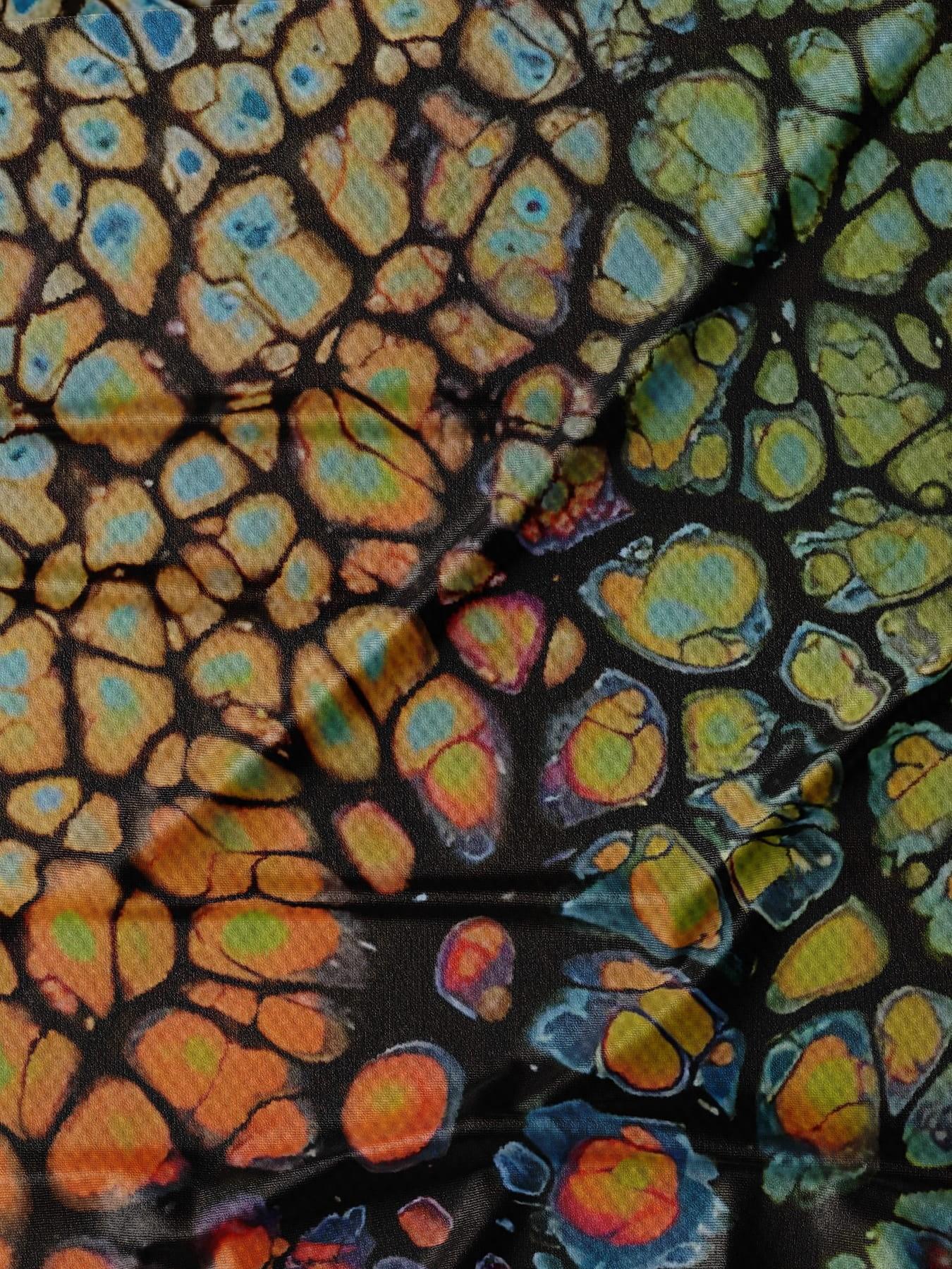 Rainbow Crackle Print Men's Short Sleeve T-Shirt, Fashion Casual Loose-Fit Top, Multicolor Geometric Pattern Design, Trendy Summer Wear