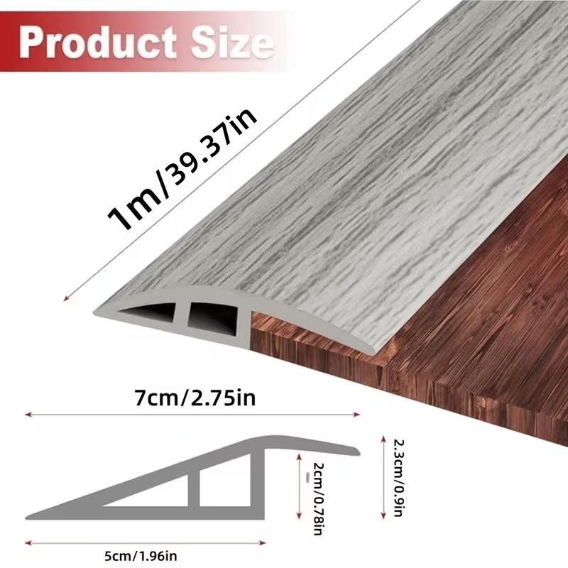 Height 20Mm~23Mm Self-Adhesive Threshold Ramp Carpet Edges Strip, Door Edges Decorative Strip, Self-Adhesive Pvc Threshold Protector, Suitable For Carpet, Flooring, And Tile Door Threshold Ramps