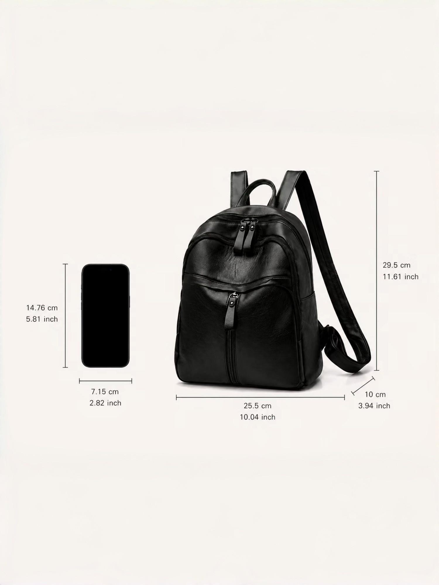 Women's Large Capacity Commuter Backpack, Lock Closure System, Adjustable Thick Shoulder Straps, Front Pocket, Ideal for Work and Travel