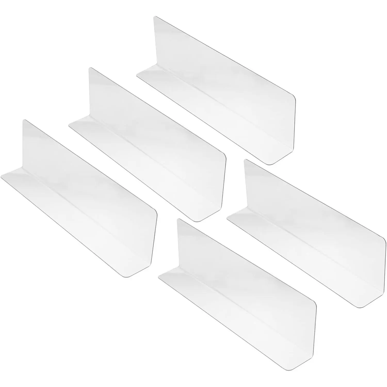 10pcs Clear Shelf Dividers for Shelves, 7.86" Long Clear Pharmacy Shelf Dividers L Shape Separator Thicken Clapboard for Commodity Classification for Cabinets Shelf Store