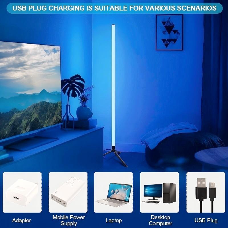 Smart RGB Gaming Ambient Light, Remote Control & USB Interface, APP Controlled, Tabletop Rhythm LED Lamp, Living Room Music Colorful Floor Lamp