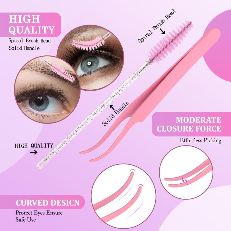 Lash Clusters Kit 8-16mm Natural Eyelash Extensions Kit DIY Individual Lashes 154 Pcs C-Curly Eyelash Cluster Kit with Lash Bond and Seal Tweezers Remover Eyelash Brush DIY at Home Easily Eyelash Glue Extension