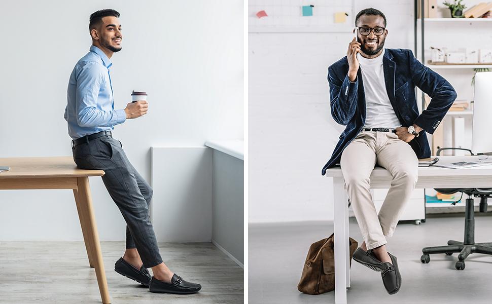 Bruno Marc Men's Horsebit Moccasin Loafers Shoes