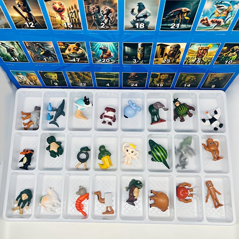 24-Piece Christmas Figurine Box Set, Collectible Figurine, Tung-Tung-Tung Sahur Figures, Ideal for Game Room Decor & Collecting, Perfect Holiday Gift