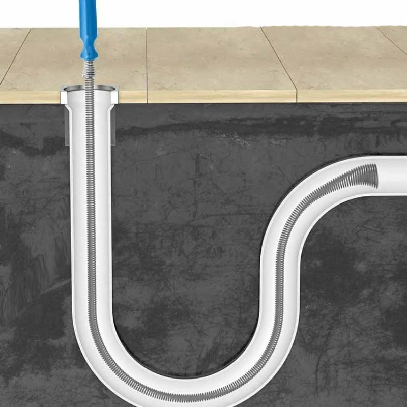 4.92Ft Manual Pipe Dredging Device, Toilet Clog Dredging Tool, Kitchen Sewer Dredging Tool, Cleaning Hair And Garbage That Clogs The Sewer, Kitchen, Bathroom, And Toilet Cleaning Supplies(1PCS)