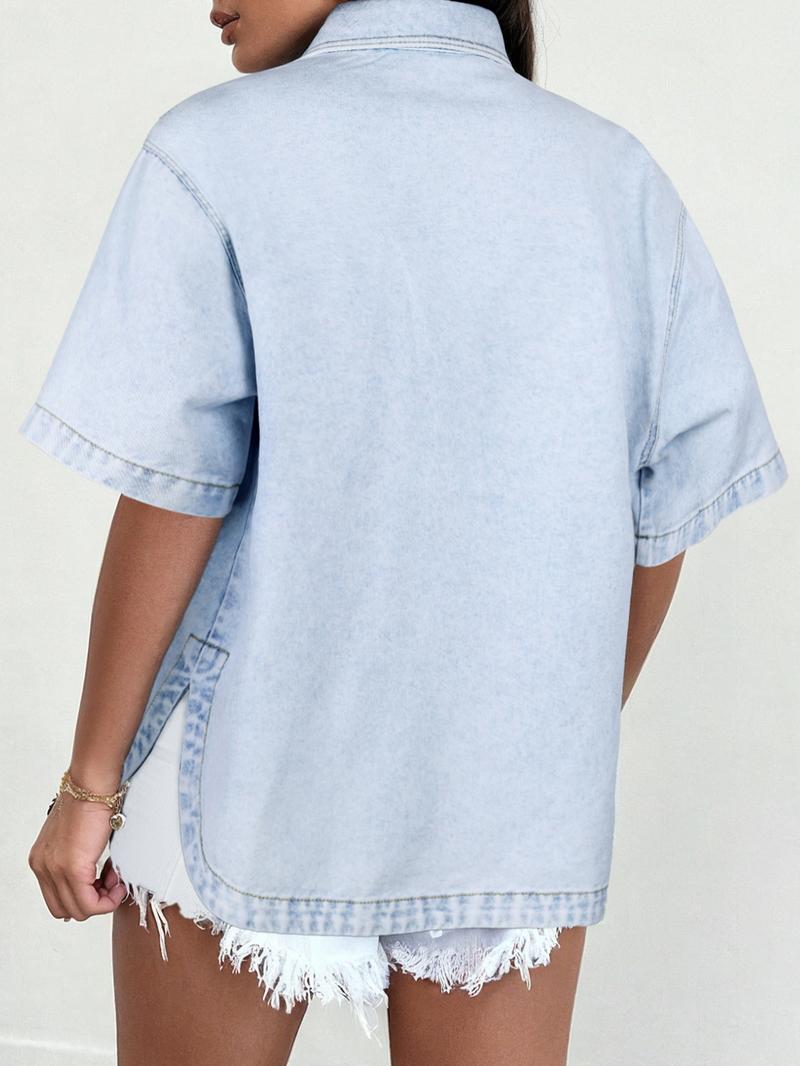 Women's Denim Jacket, Casual Top for Summer, Fashion Women's Clothing for Daily Wear, Coats