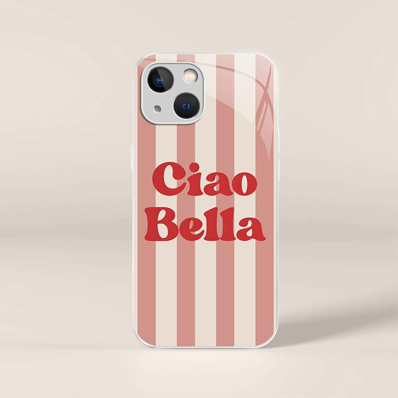 European summer vibes “Ciao Bella” lemon case for iPhone 13, tomato girl aesthetic cover, TikTok viral