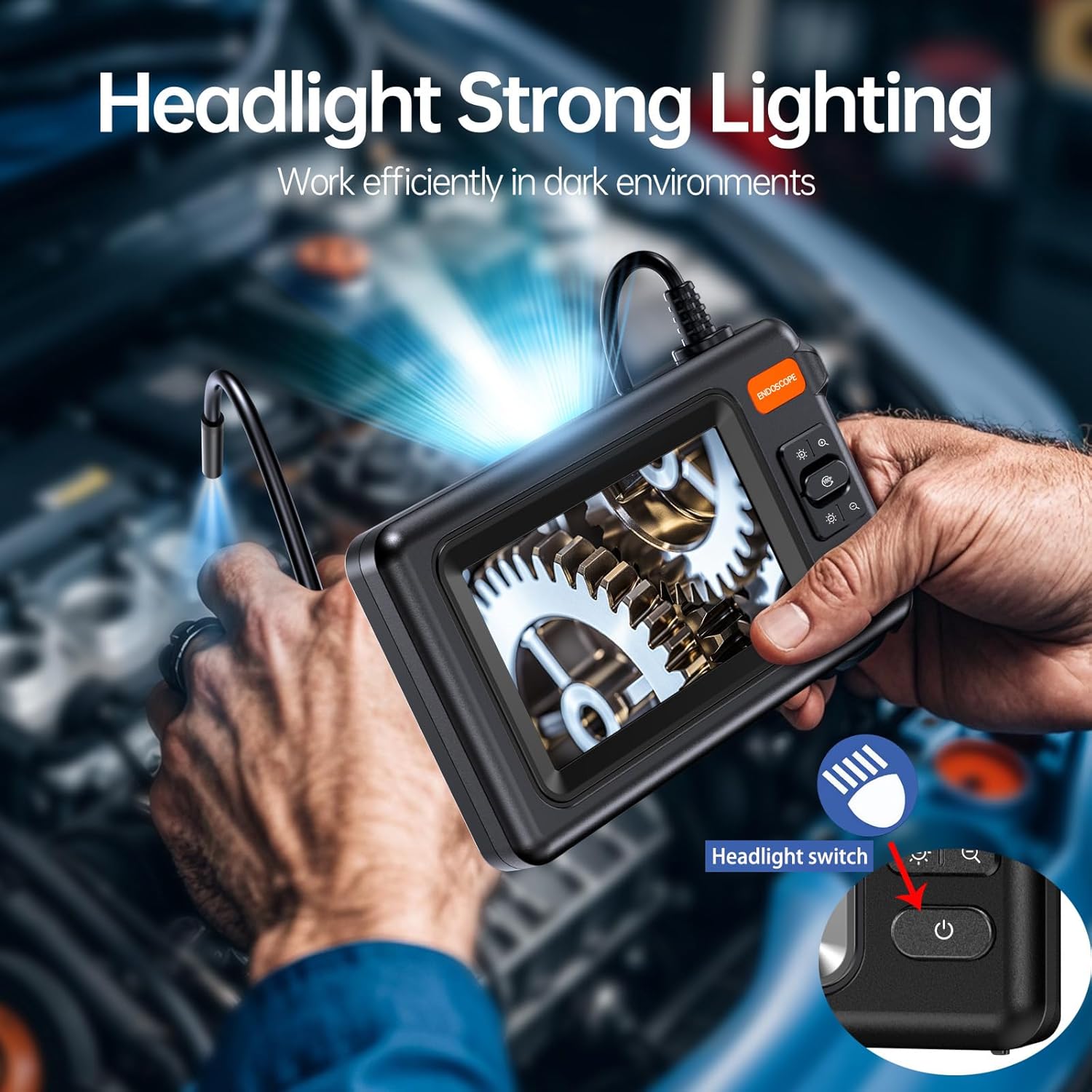 Endoscope Camera with Light, High-Resolution Endoscope Camera, Ideal for Medical & Industrial Applications, Durable Design, Diagnostic Tool