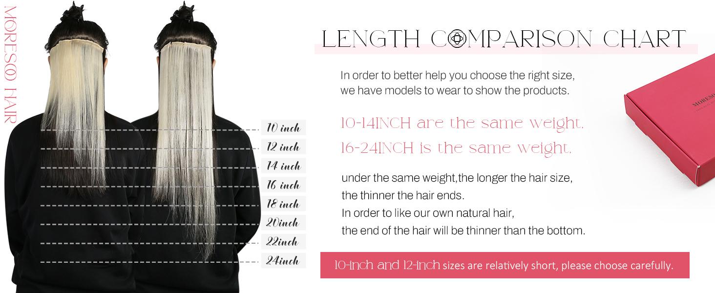 MORESOO Clip-in Hair Extensions Remy Human Hair Natural Straight Weighted for Comfortable Wear SpringStatements