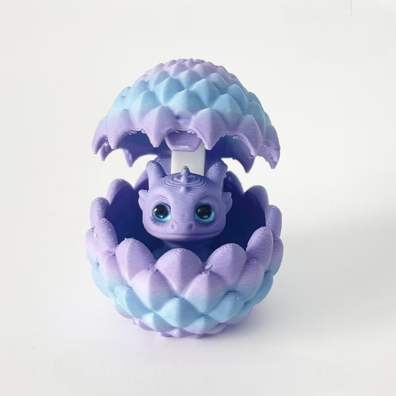 Gradient Dragon Egg Toy Set, Creative 3D Printed Mini Round Dragon Eggs, Perfect Gift for Easter and Christmas, Unique Holiday Decoration