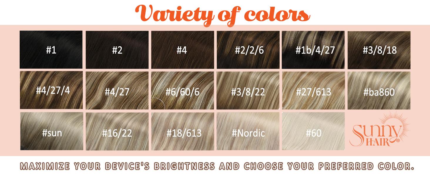 Sunny Wire Invisible Real Human Hair  12-24“ Length Natural Straight Soft and Easy to wear Women luxy hair Festive Gift Ideas#TiktokShopSpringGlowUp