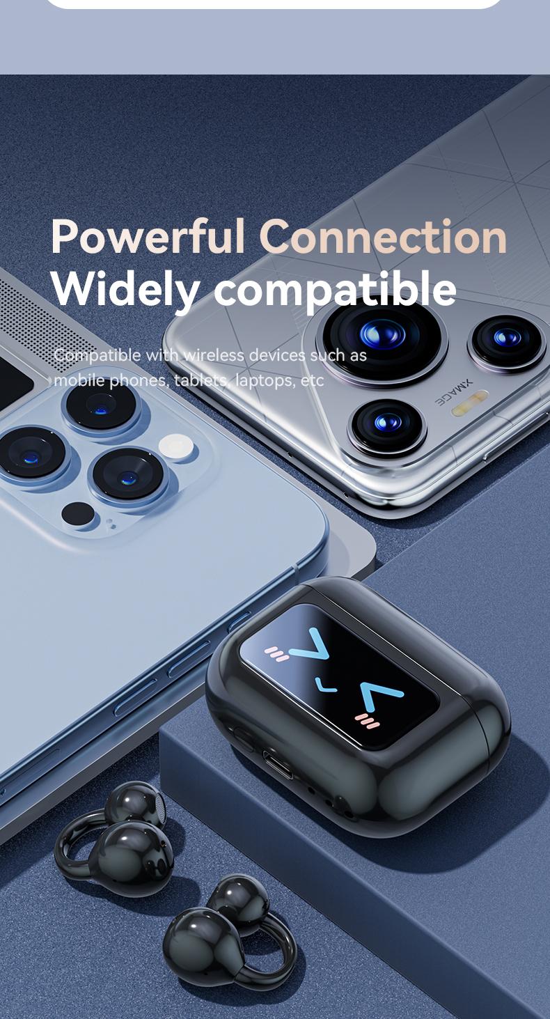 Clip On Ear Earbuds With Audio-Visual Future Touch Screen, Audio Wireless Headphones for Music & Phone Calls,Sport Waterproof & Sweatproof Clip On Ear Earbuds With Audio-Visual Future Touch Screen, Audio Wireless Headphones for Music & Phone Calls,Sport Waterproof & Sweatproof