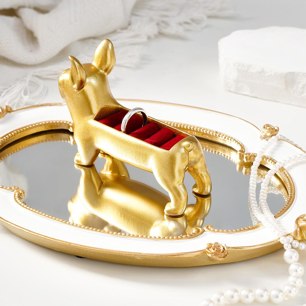 Creative Dog-Shaped Jewelry Display Stand, Resin Material Home Decor, Ideal for Rings, Necklaces, Bracelets, Earrings, Photography Props