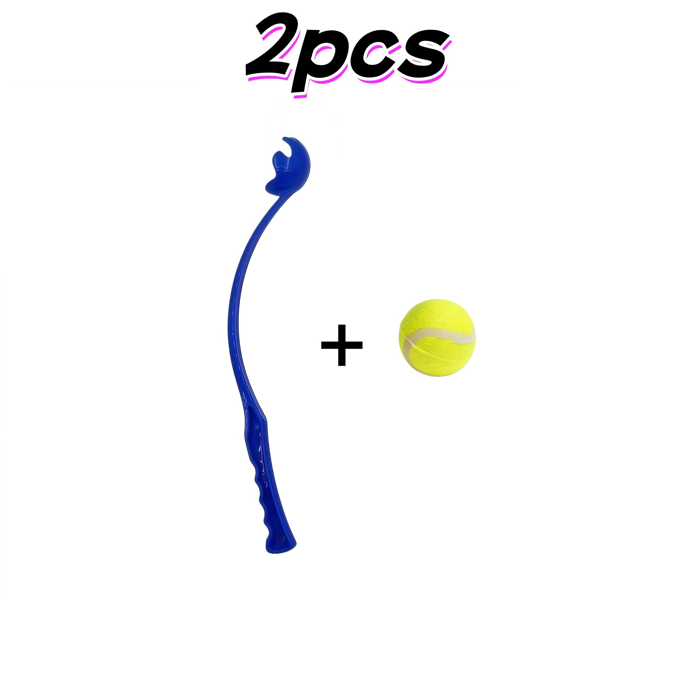 Pet Tennis Ball Thrower, Interactive Dog Training Toy, Durable Plastic Launcher, for Medium Large Dogs, Fun Outdoor Activity