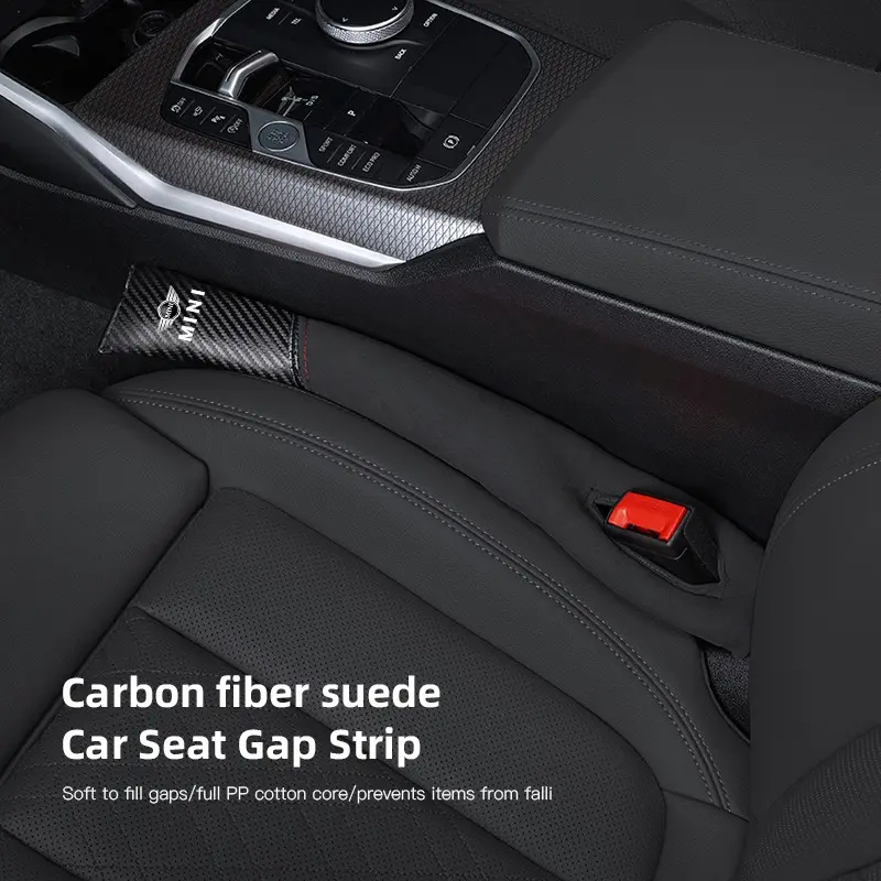 2Pcs Car Seat Gap Strip Auto Side Seam Leak Proof Filling Accessories For MINI One Cooper JCW Countryman Clubman Cabrio Paceman Coupe Roadster Clubvan