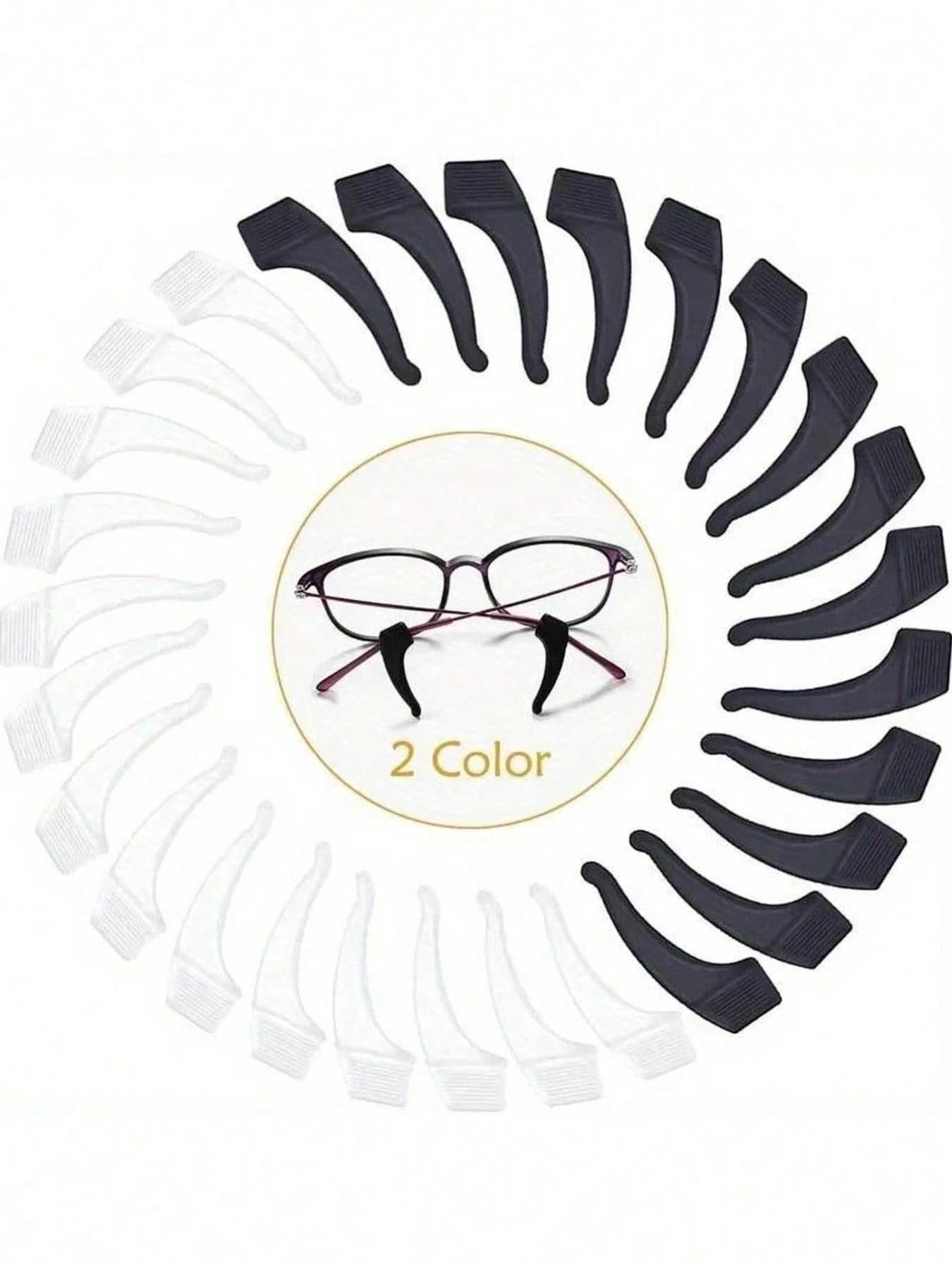 Silicone Anti-Slip Ear Grip Hooks for Glasses，Anti-slip Silicone Ear Grip Glasses Eyeglasses Leg Ear Hook - Secure Eyewear Retainers, Plastic Material, Ideal for Securing Eyeglasses and Temple Tips, Accessory for Eyeglasse