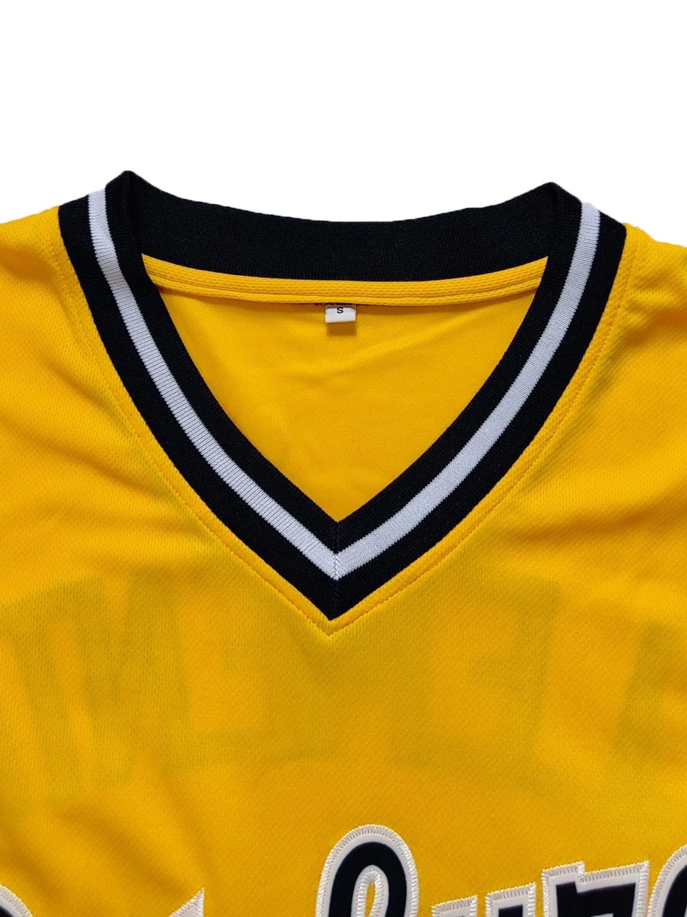 Men's Letter & Number Embroidered Baseball Jersey, Stylish Jersey, Casual Breathable Short Sleeve Baseball Top for Training Competition Party, Unisex Sportswear for Spring & Fall, Jersey Shirts