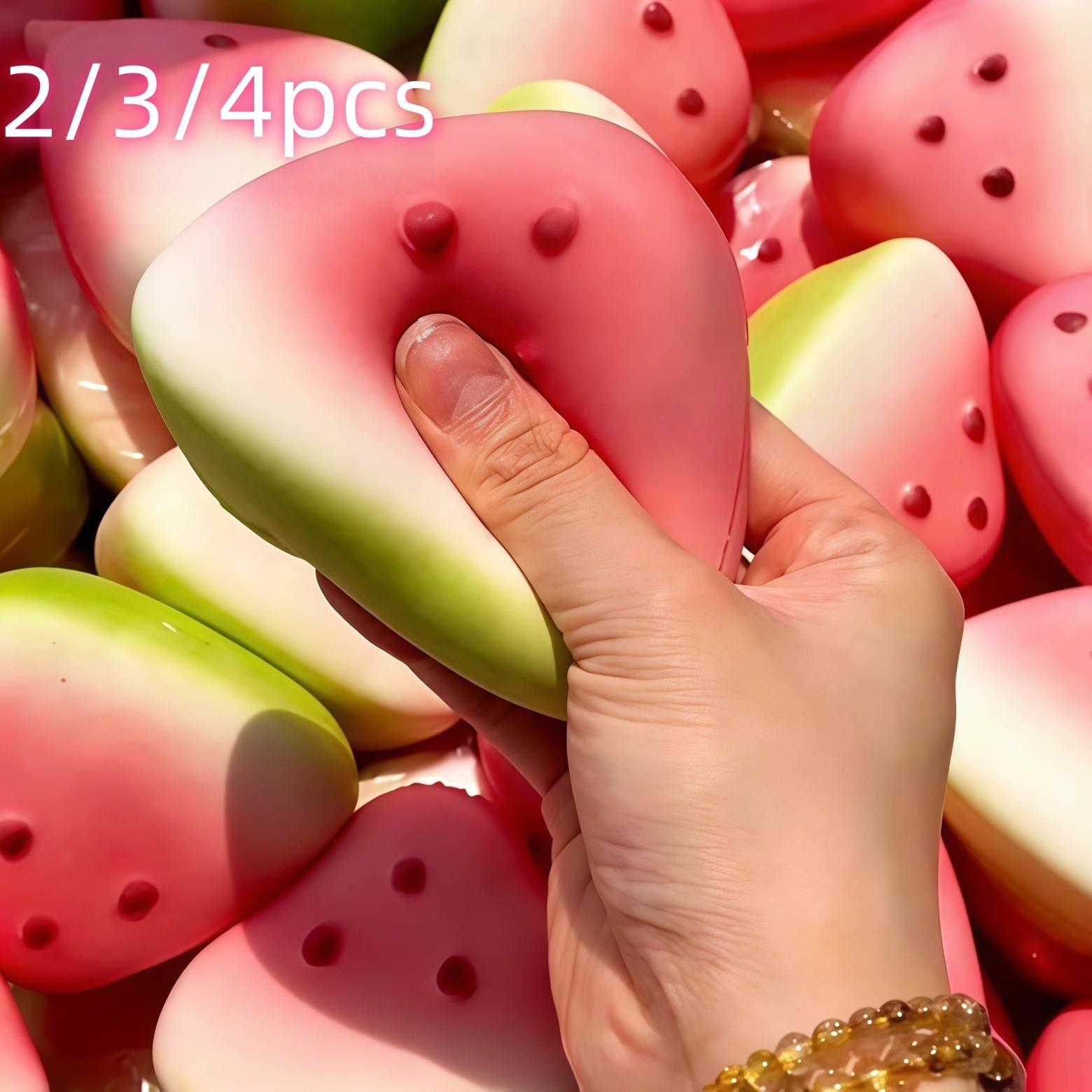 1/2/3/4pcs，Cute Watermelon Squishy Toys, Slow Rebound Stress Relief Finger Toy, Super Soft Squeeze Toy, Kids & Adults, Anxiety Relief Sensory Toy