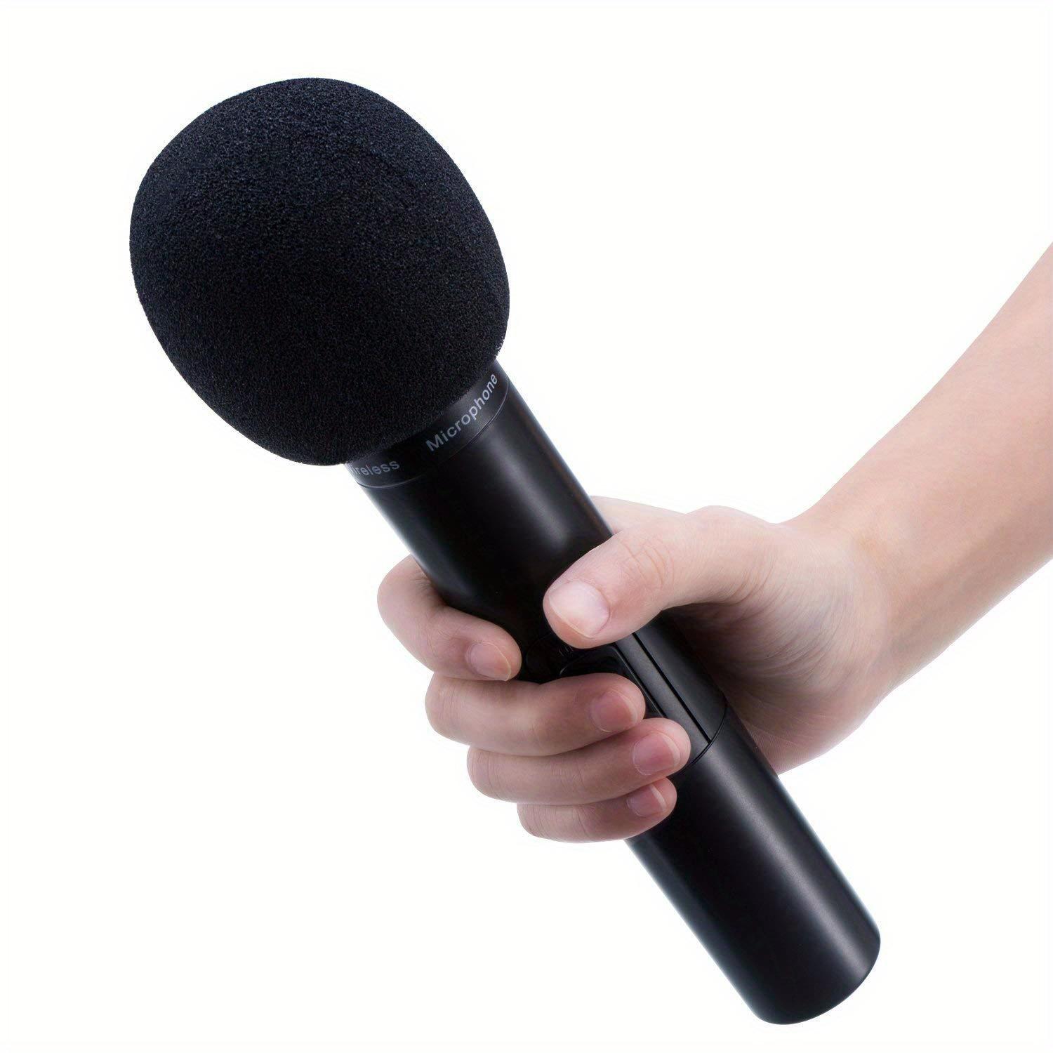 5-piece foam microphone cover, handheld microphone windscreen, thickened microphone sponge cover, disposable microphone spray cover