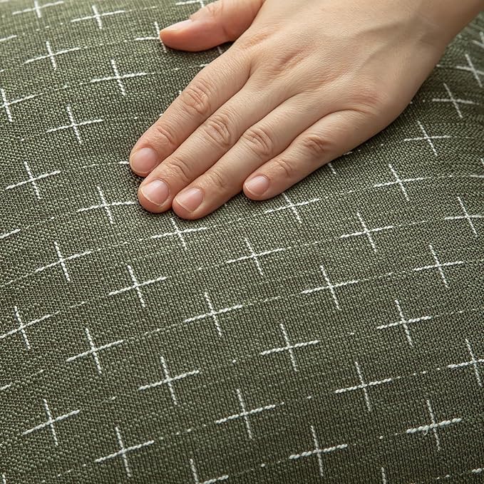 2PCS Pillow Covers 18x18inch Soft Polyester Textured Pillow Covers with Stylish Flange Edge Cozy Farmhouse Throw Pillows for Couch Bed Sofa Living Room