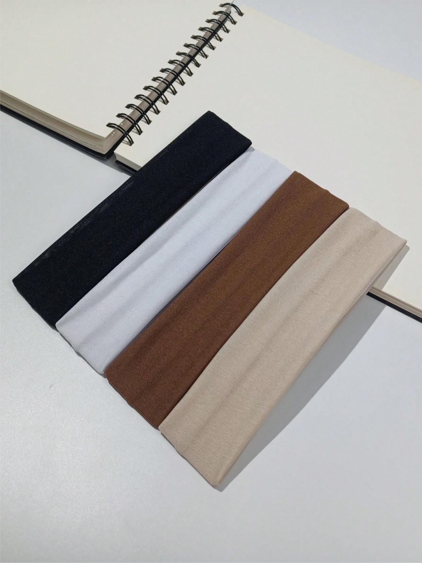 Solid Color Hair Band, High Stretch Hair Band for Women & Girls, Elastic Headband, Fashion Hair Accessories for Gym Workout Running, Minimalist Headwear Suitable for Thick Hair