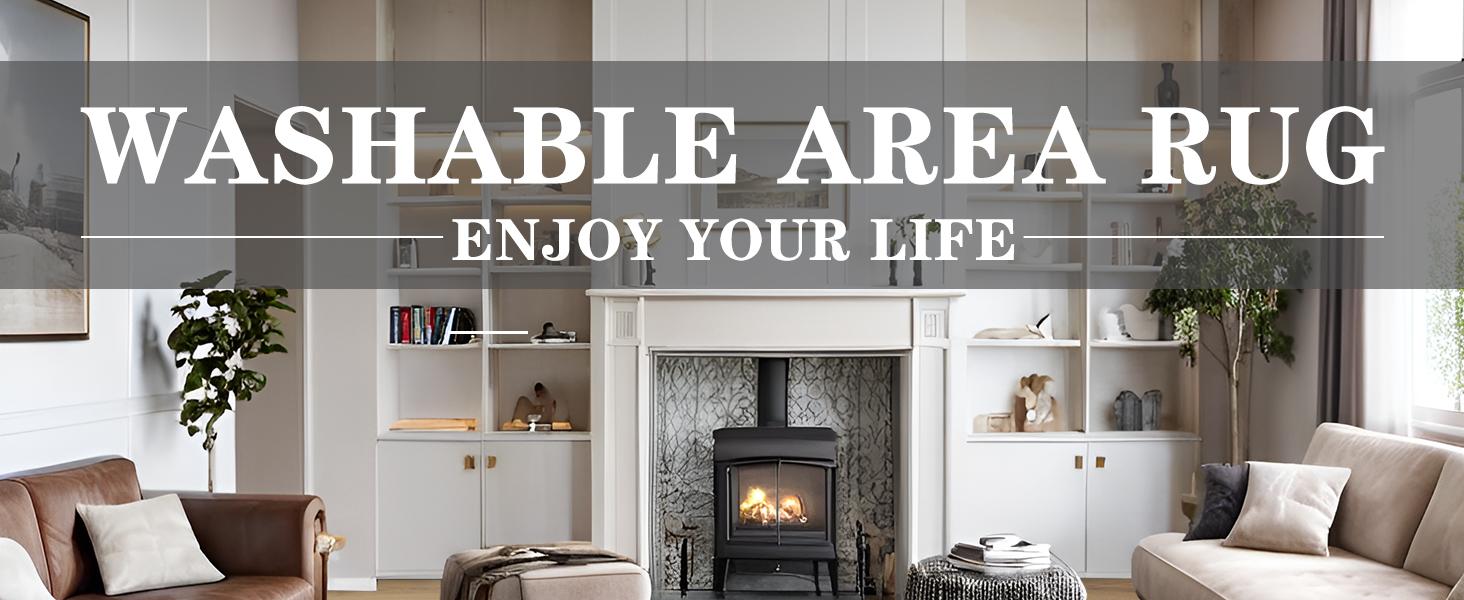 Machine washable vintage area rug, non-slip low-pile large rug for living room, bedroom, farmhouse, dining room, colors: black, orange, beige, grey, blue, sizes: 5x8, 7x10, 9x11 ft Machine washable vintage area rug, non-slip low-pile large rug for living room, bedroom, farmhouse, dining room, colors: black, orange, beige, grey, blue, sizes: 5x8, 7x10, 9x11 ft