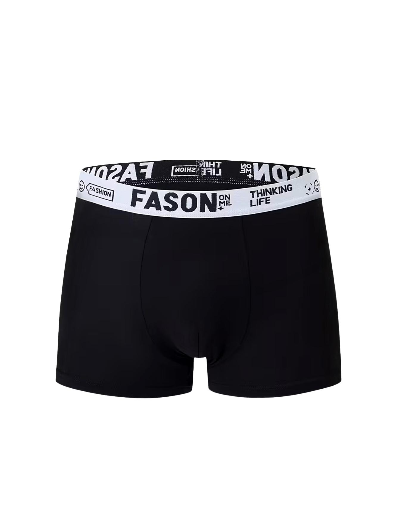 10 pcs random men's solid color flat cornered underwear, Elastic waistband, quick drying, comfortable men's underwear, Suitable for casual wear at home, fashionable men's underwear, Soft and suitable for all seasons, Lightweight Underwear
